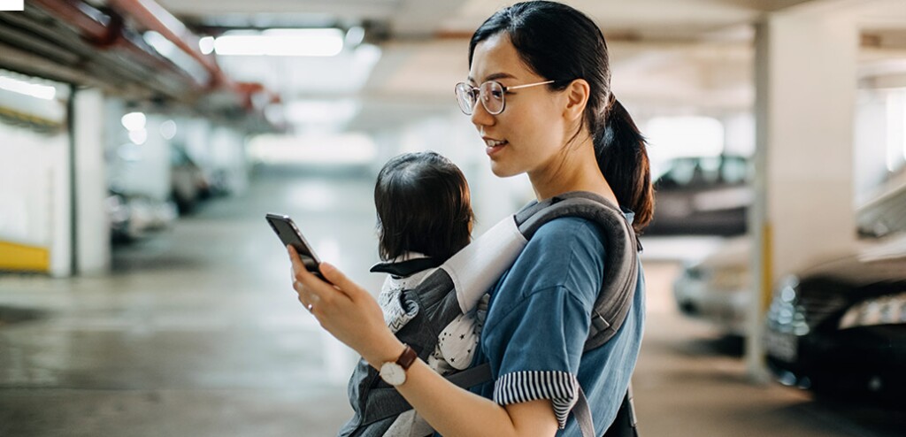 Woman holding baby
