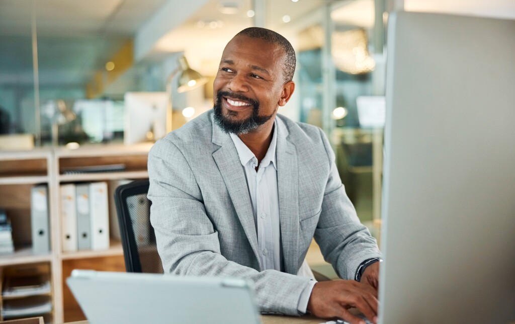Man working at computer