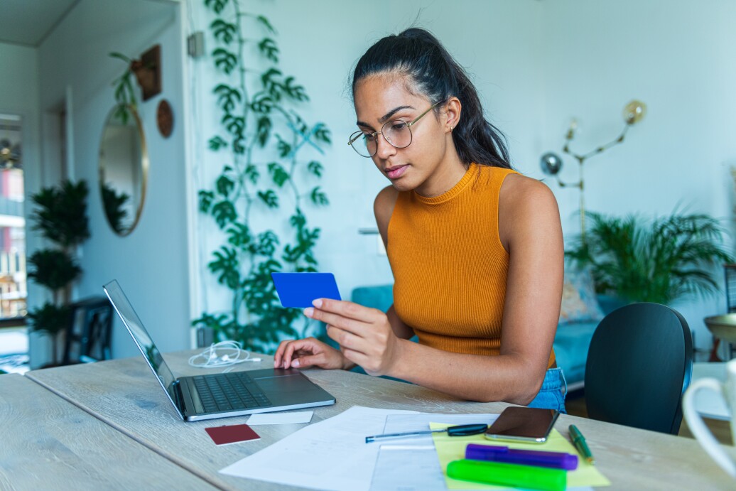 Woman working on computer