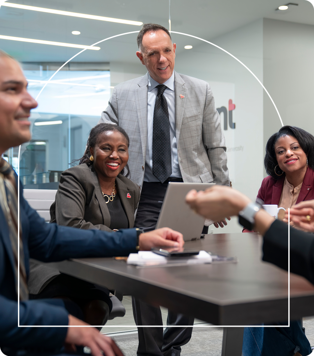 People smiling in Thrivent office