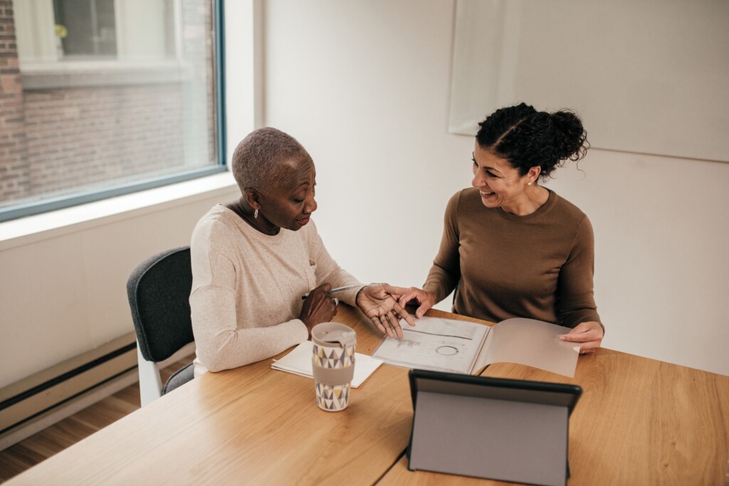 Two people in the office