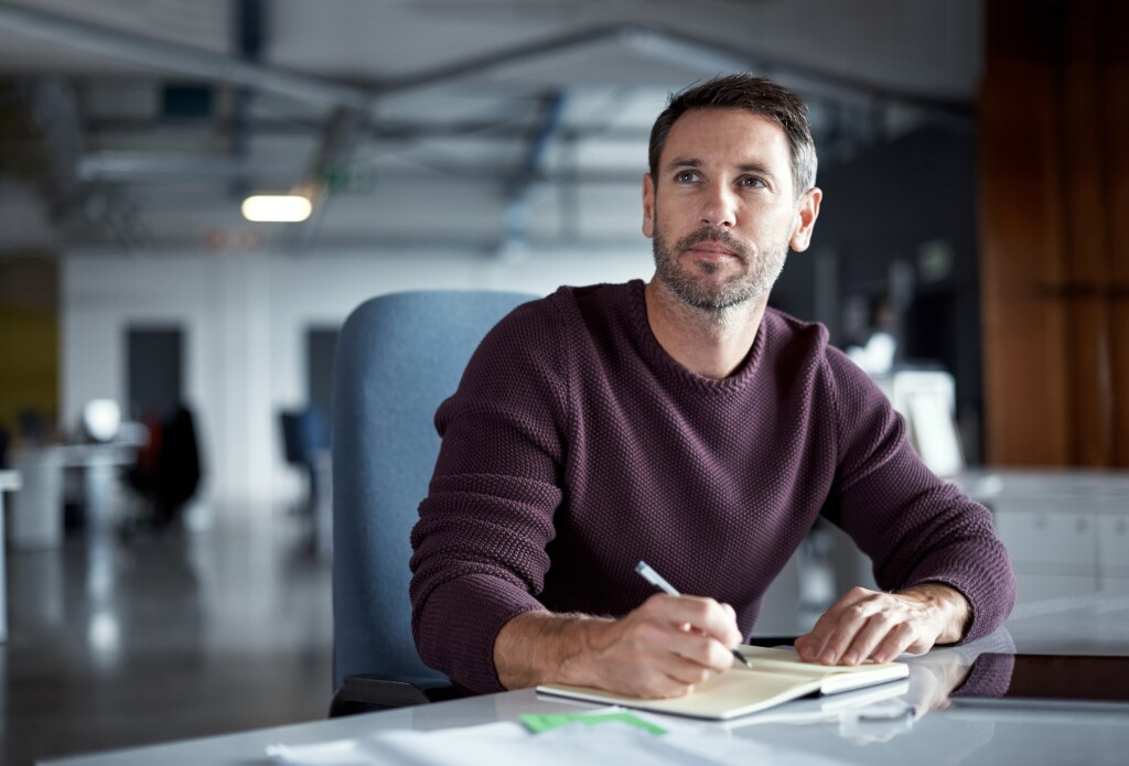 Shot of businessman in the office