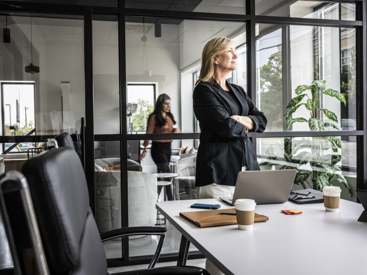 Businesswoman in conference room