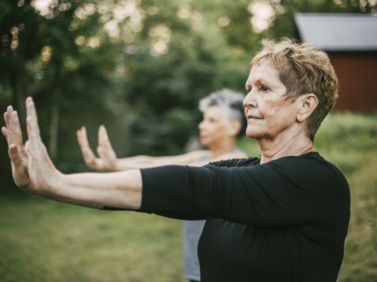 Woman doing yoga