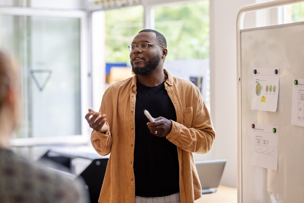 Man giving presentation