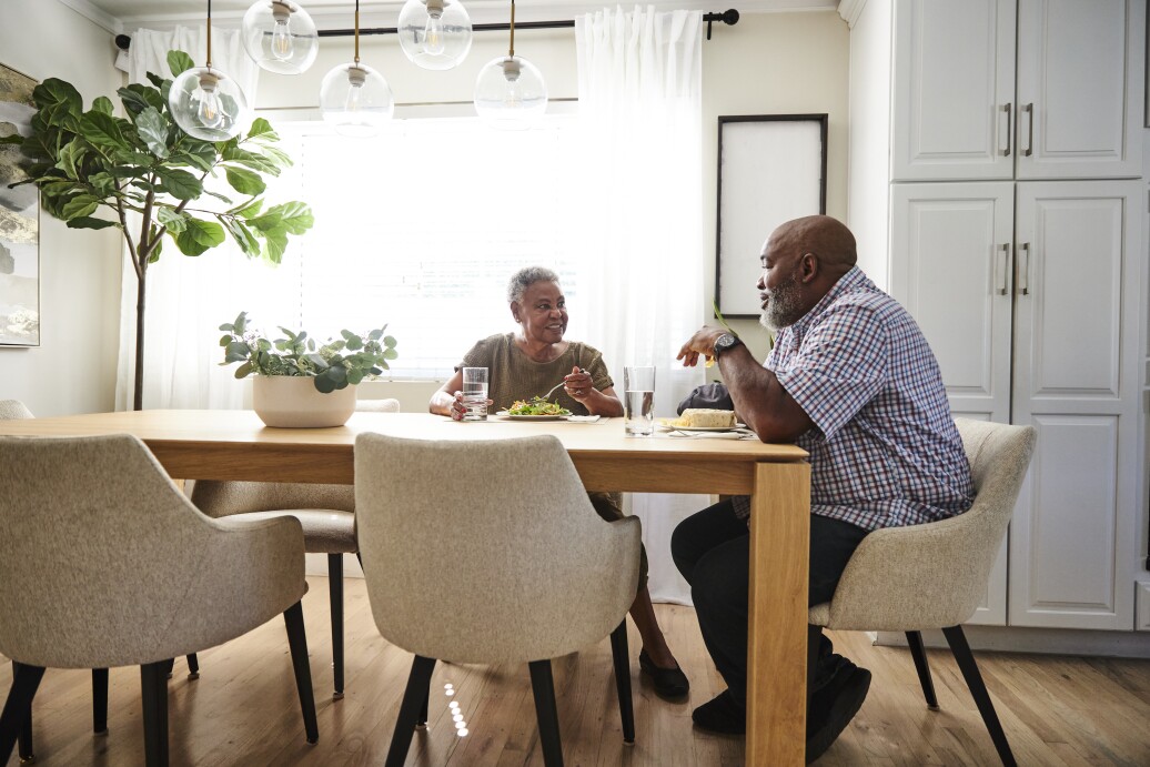 Discussion over a meal