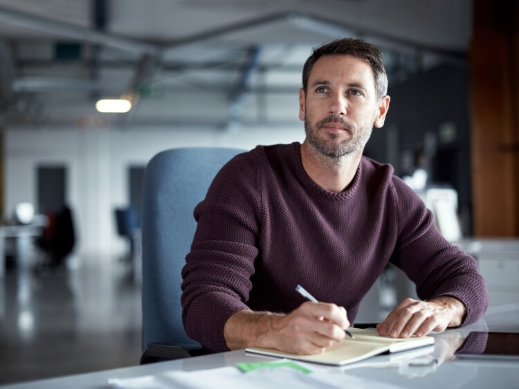 Shot of businessman in the office