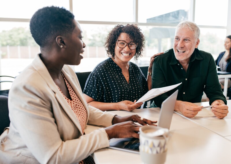 Couple meeting with a financial advisor