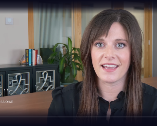 Video frame of Thrivent financial advisor talking